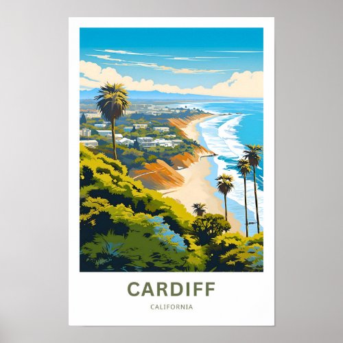 Cardiff California Travel Print