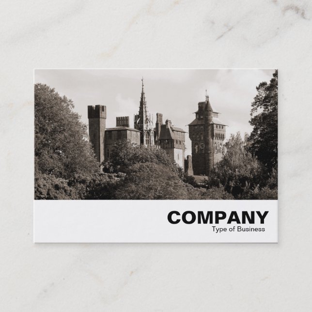 Cardiff Castle II - Sepia Business Card (Front)