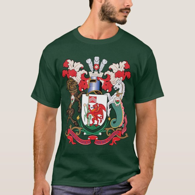 Cardiff Coat of Arms T-Shirt (Front)