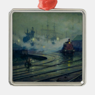 Cardiff Docks, 1896 Metal Ornament