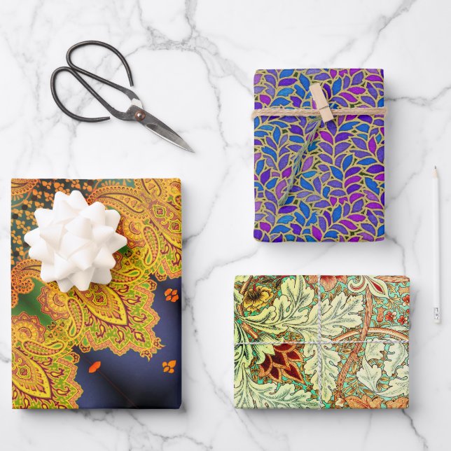 Cardiff, Floresta, and Toulon Wrapping Paper Sheets (Front)