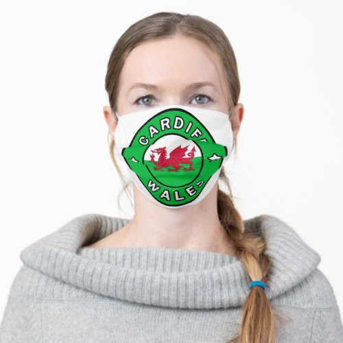 Cardiff Wales Adult Cloth Face Mask