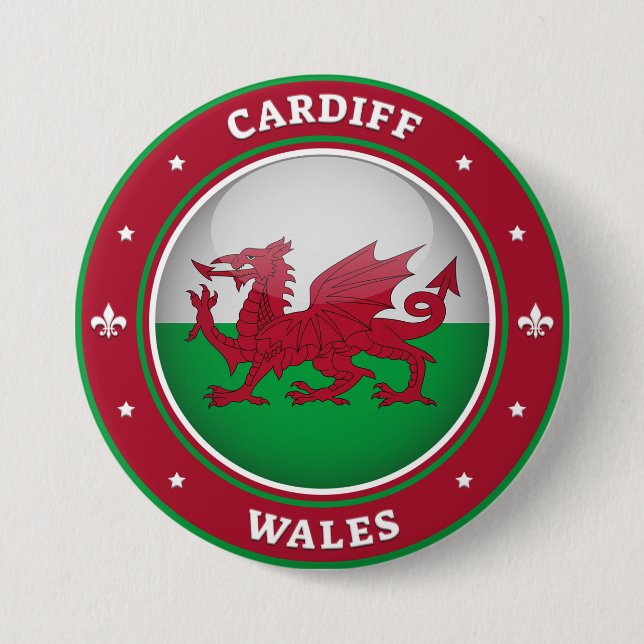 Cardiff Wales Button (Front)