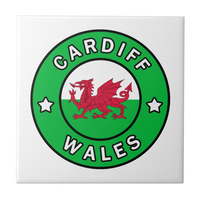 Cardiff Wales Ceramic Tile (Front)