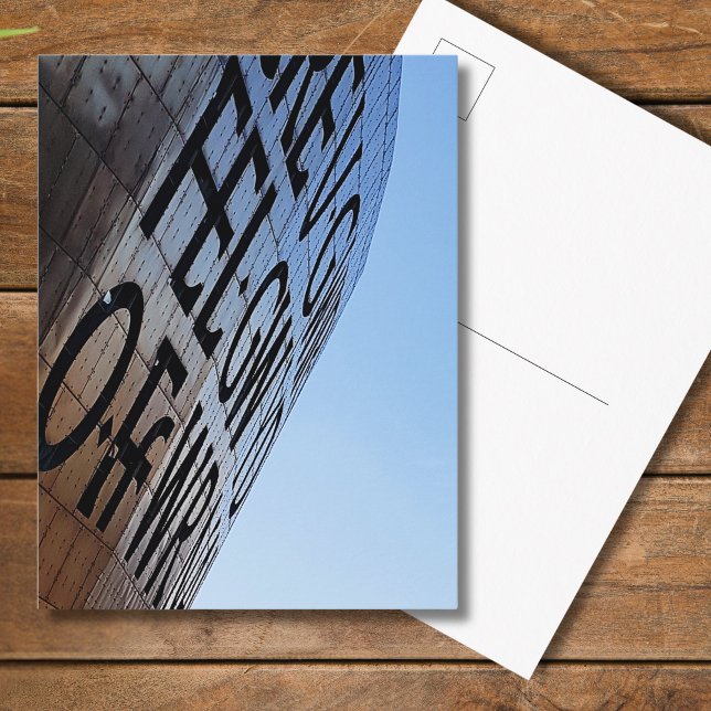 Cardiff Wales Millennium Centre Celtic Text Photo Postcard (Creator Uploaded)