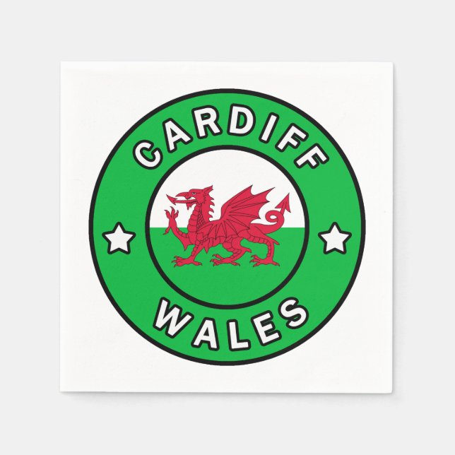 Cardiff Wales Napkins (Front)