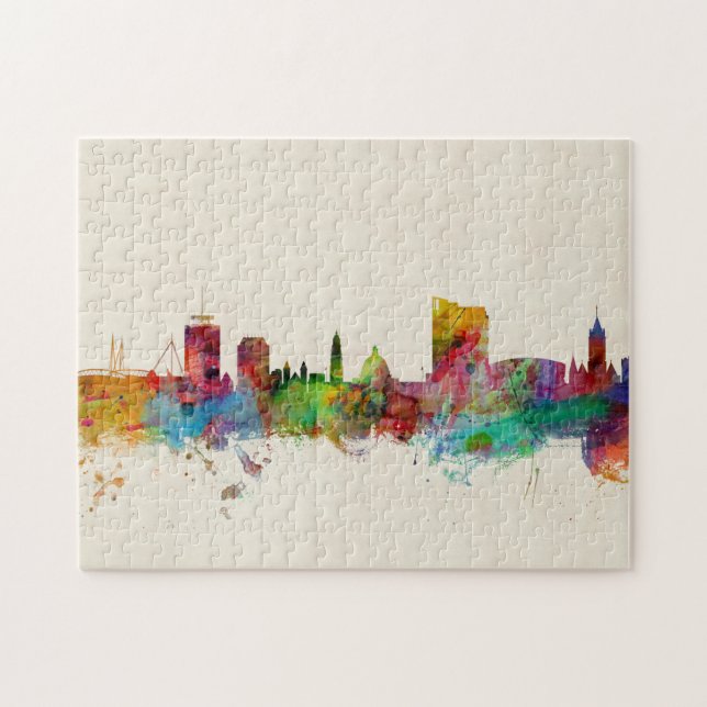Cardiff Wales Skyline Jigsaw Puzzle (Horizontal)