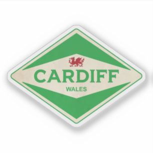 Cardiff Wales Vintage Sticker