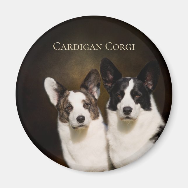 Cardigan Corgi Fridge Magnet (Front)