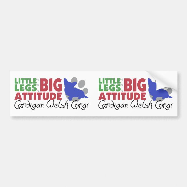 Cardigan Little Legs Bumper Sticker (Front)