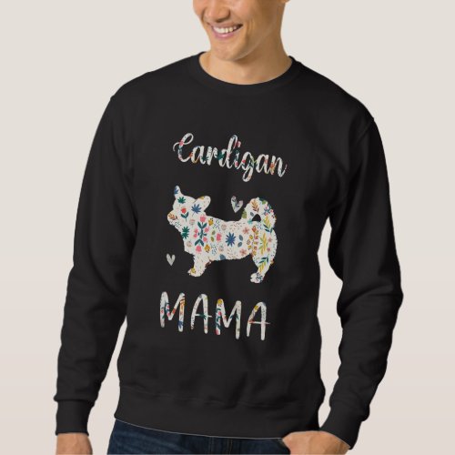Cardigan Mama Floral Dog Mom Love Sweatshirt