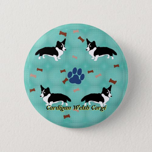 Cardigan Welsh Corgi Button