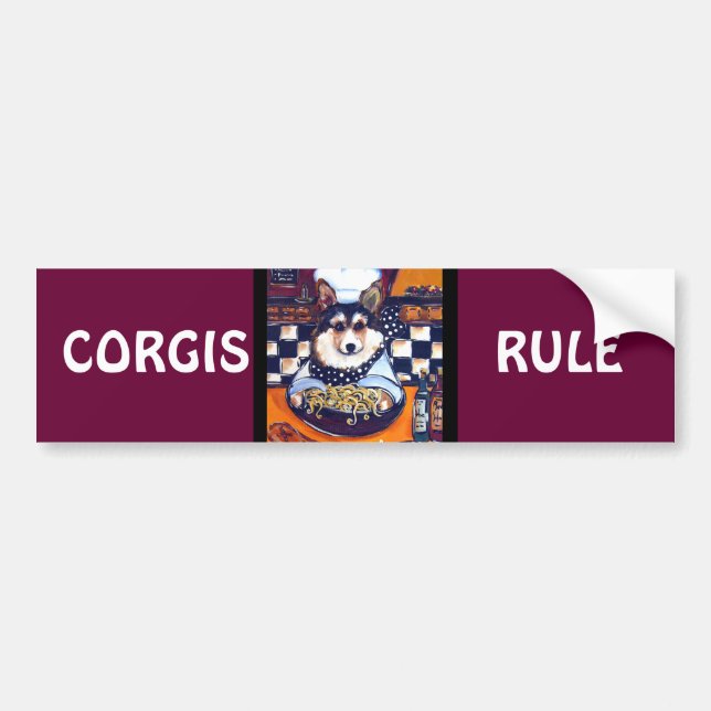 Cardigan Welsh Corgi Chef Bumper Sticker (Front)