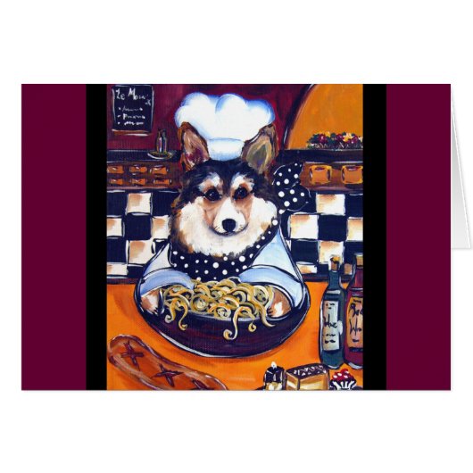 Cardigan Welsh Corgi Chef Cards (Front Horizontal)