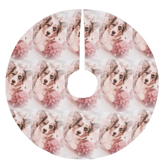 Cardigan Welsh Corgi Christmas Brushed Polyester Tree Skirt (Front)