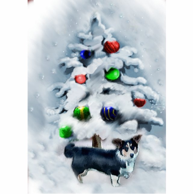 Cardigan Welsh Corgi Christmas Cutout (Front)