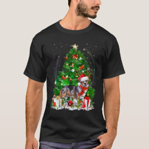 Cardigan Welsh Corgi Christmas Tree Light Pajama D T-Shirt