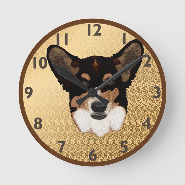 Cardigan Welsh Corgi Clock (Front)