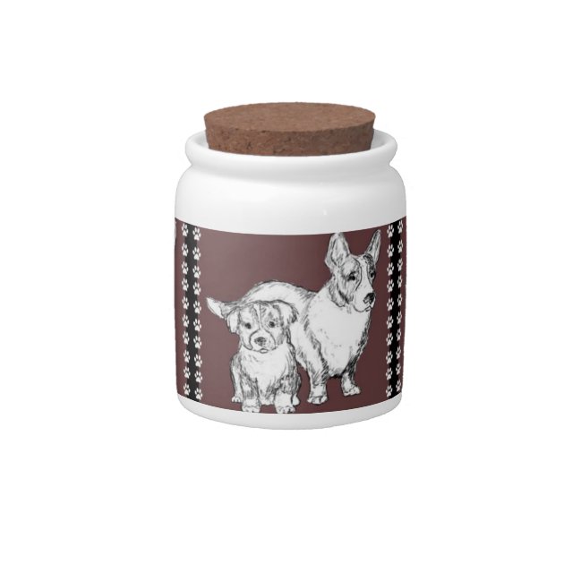 Corgi cookie jar top