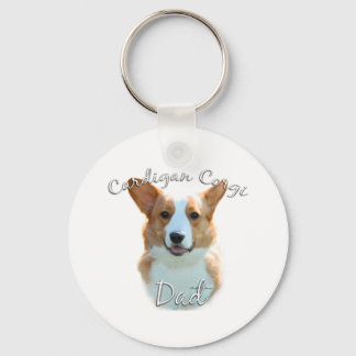 Cardigan Welsh Corgi Dad 2 Keychain