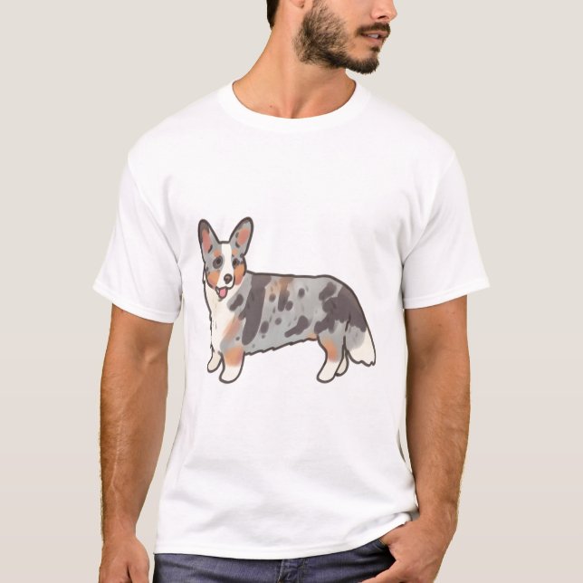 Cardigan welsh corgi dog Delight � Cute Animal Art T-Shirt (Front)