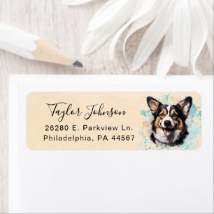 Cardigan Welsh Corgi Dog Return Address Label