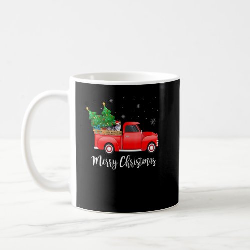 Cardigan Welsh Corgi Dog Riding Red Truck Christma Coffee Mug