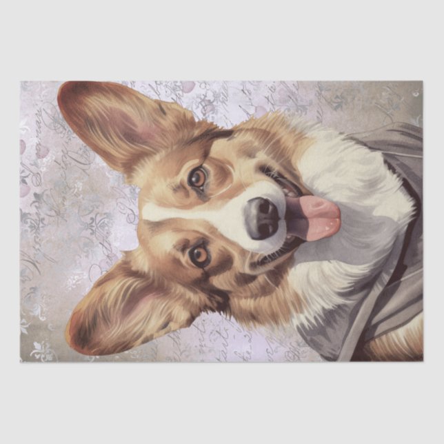 Cardigan Welsh Corgi Dog Tissue Paper (Front)