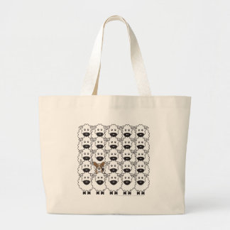 Cardigan Welsh Corgi in the Sheep Large Tote Bag