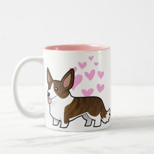 Cardigan Welsh Corgi Love Two-Tone Coffee Mug