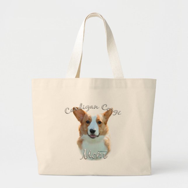 Cardigan Welsh Corgi  Mom 2 Large Tote Bag (Front)