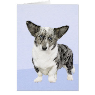 Cardigan Welsh Corgi Painting - Original Dog Art Cards