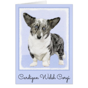 Cardigan Welsh Corgi Painting - Original Dog Art Cards