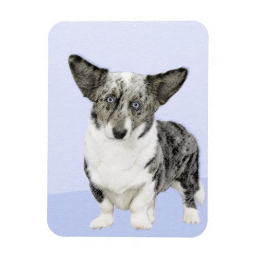 Cardigan Welsh Corgi Painting _ Original Dog Art Magnet