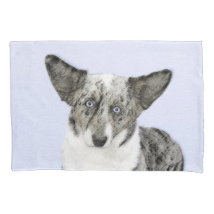 Cardigan Welsh Corgi Painting - Original Dog Art Pillow Case