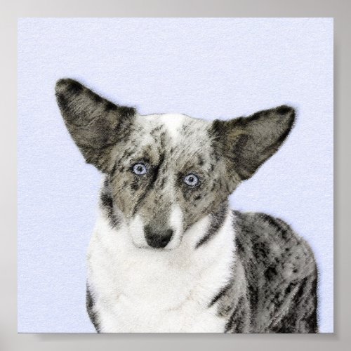 Cardigan Welsh Corgi Painting _ Original Dog Art Poster