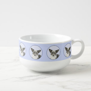Cardigan Welsh Corgi Painting - Original Dog Art Soup Mug