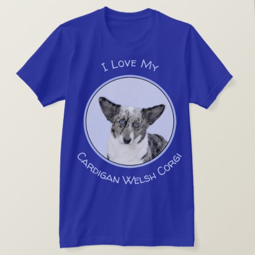 Cardigan Welsh Corgi Painting _ Original Dog Art T_Shirt