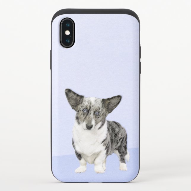 Cardigan Welsh Corgi Painting - Original Dog Art Uncommon iPhone Case (Back)