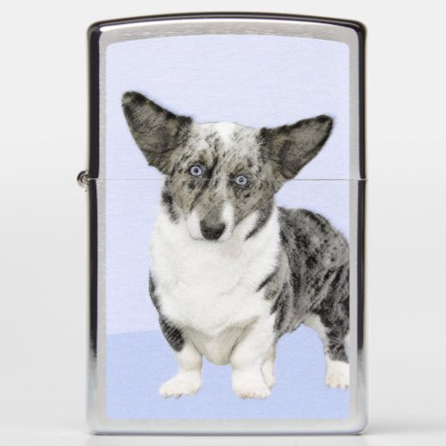 Cardigan Welsh Corgi Painting _ Original Dog Art Zippo Lighter