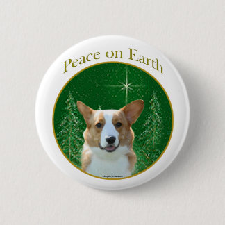 Cardigan Welsh Corgi Peace Button