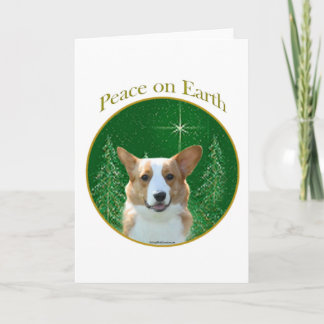 Cardigan Welsh Corgi Peace Holiday Card