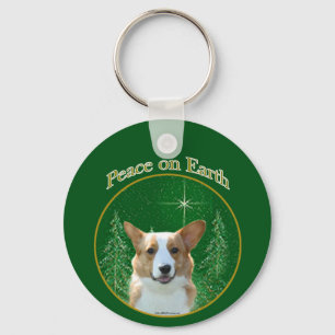Cardigan Welsh Corgi Peace Keychain