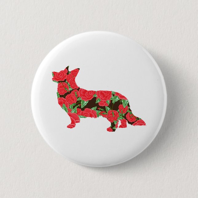 Cardigan Welsh Corgi Pinback Button (Front)