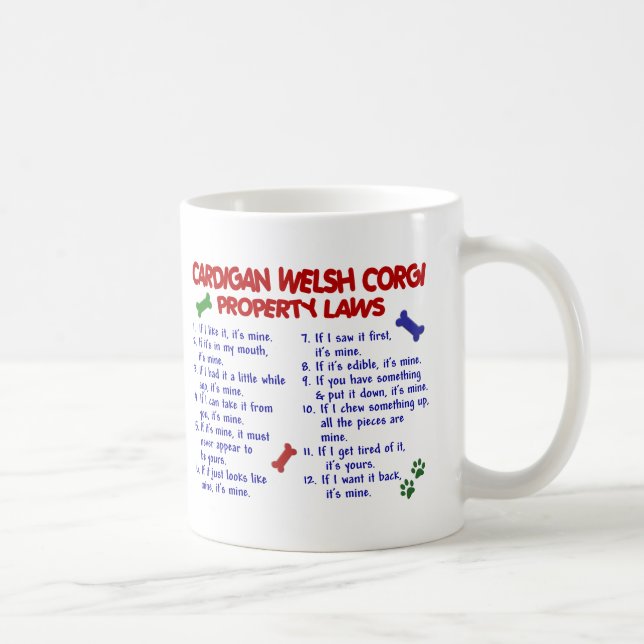 CARDIGAN WELSH CORGI Property Laws 2 Coffee Mug (Right)