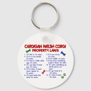 CARDIGAN WELSH CORGI Property Laws 2 Keychain