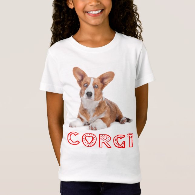 Cardigan Welsh Corgi Puppy Dog Red Love T-Shirt (Front)