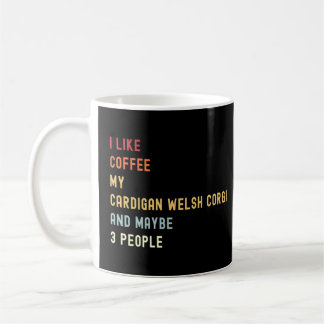 Cardigan Welsh Corgi Retro Dog And Coffee Mug