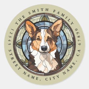 Cardigan Welsh Corgi Round Stickers