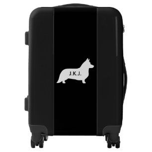 Cardigan Welsh Corgi Silhouette Personalized Luggage